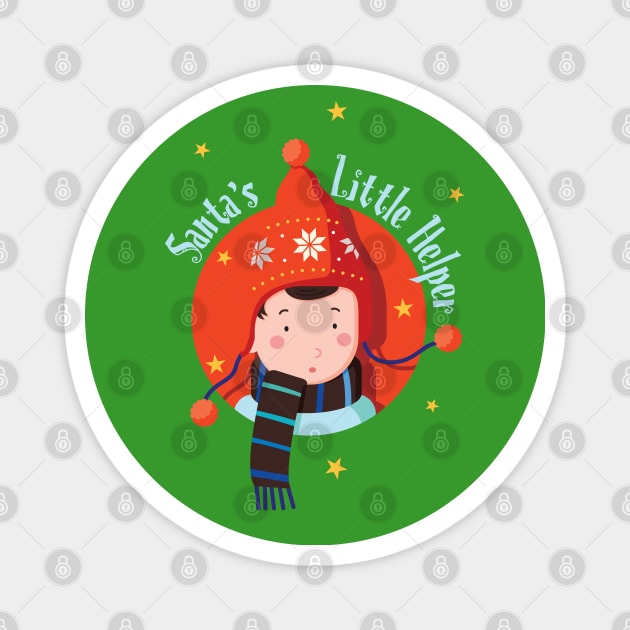 Santa's Little Helper Magnet by MarinasingerDesigns